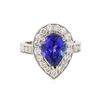 Image 2 : 14KT White Gold 4.02ct Tanzanite and Diamond Ring