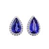 Image 1 : 14KT Yellow Gold 11.83ctw Tanzanite and Diamond Earrings