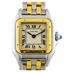 Two-Tone Stainless Steel and Gold Cartier Panthere Watch