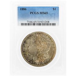 1886 $1 Morgan Silver Dollar PCGS Graded MS65