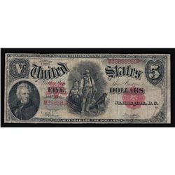 1907 $5 Large Size Woodchopper Legal Tender Note