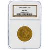 Image 1 : 1907 $10 Liberty Head Eagle Gold Coin NGC MS62