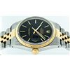 Image 5 : Rolex Mens Two Tone Tapestry Index Fluted Bezel Datejust Wristwatch