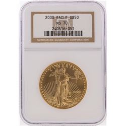 2000 $50 American Gold Eagle Coin NGC Graded MS70