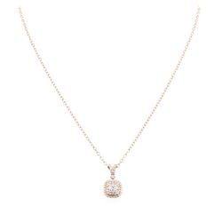 14KT Rose Gold 0.74ctw Diamond Pendant With Chain