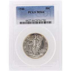 1946 Walking Liberty Half Dollar Coin PCGS Graded MS64