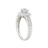 Image 3 : 14KT White Gold EGL 1.02ctw Princess Cut Diamond Engagement Ring