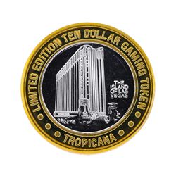 .999 Silver Tropicana Las Vegas $10 Casino Gaming Token Limited Edition