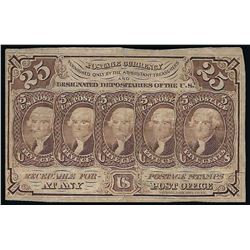 1862 25 Cent 1st Issue Fractional Note