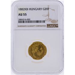 1882KB 20 Francs Gold Coin NGC Graded AU55