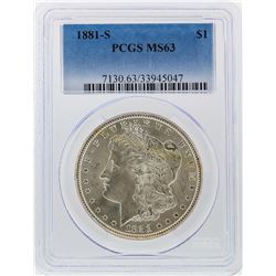 1881-S $1 Morgan Silver Dollar PCGS Graded MS63