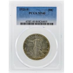 1921-S Liberty Walking Half Dollar Coin PCGS XF40