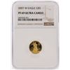 Image 1 : 2007-W $5 American Gold Eagle Coin NGC Graded PF69 Ultra Cameo