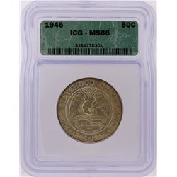 1946 Half Dollar Iowa Centennial Commemorative Coin ICG Graded MS66