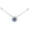 Image 1 : 14KT White Gold 1.26ctw Fancy Blue Diamond Necklace