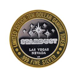 .999 Silver Stardust Resort Las Vegas $10 Casino Gaming Token Limited Edition