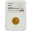 Image 1 : 1901-S $5 Liberty Head Half Eagle Gold Coin NGC MS62