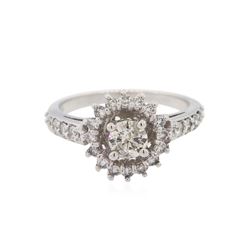 14KT White Gold 1.01ctw Diamond Ring