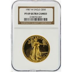 1987-W $50 American Gold Eagle Coin NGC Graded PF69 Ultra Cameo