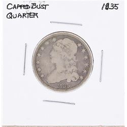 1835 Capped Bust Quarter Silver Coin