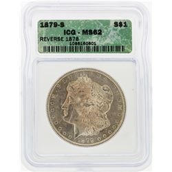 1879-S Reverse 1978 $1 Morgan Silver Dollar ICG MS62