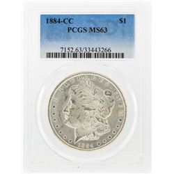 1884-CC $1 Morgan Silver Dollar PCGS Graded MS63