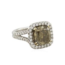 18KT White Gold 7.10ctw Natural Fancy Color Diamond Ring GIA Certified