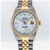 Image 1 : Rolex Mens Two-Tone MOP Diamond & Baguette DateJust Wristwatch