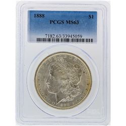 1888 $1 Morgan Silver Dollar PCGS Graded MS63