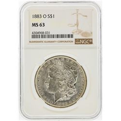 1883-O $1 Morgan Silver Dollar NGC Graded MS63