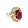 Image 1 : 14KT Yellow Gold 12.00ct Ruby and Diamond Ring