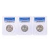 Image 1 : Set of (3) 1953-S Franklin Half Dollar Coins PCGS MS65