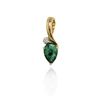 Image 3 : 10KT Yellow Gold 0.35ct Emerald and Diamond Pendant