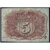 Image 2 : March 3, 1863 5 Cent 2nd Issue Fractional Note - Pinholes