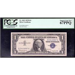 1957B $1 Silver Certificate Note PCGS 67PPQ Superb Gem New