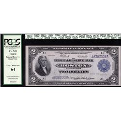 1918 $2 Federal Reserve Bank Note PCGS Very Choice New 64