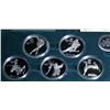 Image 2 : Full Set - 10 Calgary 1988 Olympic Sterling Silver 1 Oz. $20 Rounds In Original Box