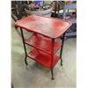 Image 2 : Red Steel Rolling Cart App 24" x 13" x 31" Tall