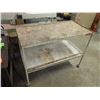 Image 1 : Metal Rolling Work Cart on Casters, App 50" x 24" x 34"