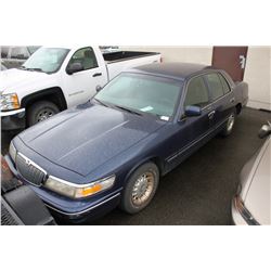 1995 MERCURY GRAND MARQUIS LS, 4 DOOR SEDAN, BLUE, VIN # 2MELM75WXSX646205