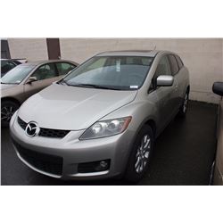 2007 MAZDA CX-7, 4 DOOR SUV, GREY, VIN # JM3ER293670105776