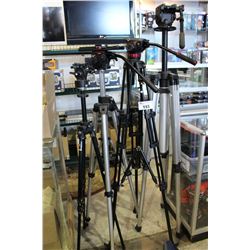 LOT OF 4 TRIPODS