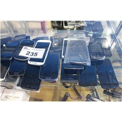 LARGE LOT OF ASSORTED SAMSUNG, BLACKBERRY, MOTOROLA AND OTHER PHONES AND TABLETS