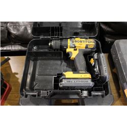 BOSTITCH CORDLESS DRILL IN CASE AND PNEUMATIC BRAD NAILER IN CASE