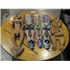 Image 1 : 3 TIKI MASKS AND 2 TIKI STATUES