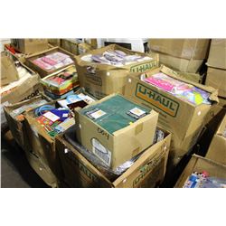 PALLET OF ASSORTED HALLOWEEN, CHRISTMAS AND OTHER PARTY SUPPLIES AND DECORATIONS