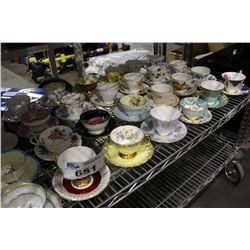 LOT OF ASSORTED TEACUPS AND SAUCERS