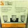 Image 2 : COMMERCIAL ELECTRIC 3 LIGHT REVERSIBLE VANITY LIGHT FIXTURE