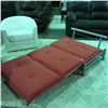 Image 2 : RED & GREY SLEEP CHAIR - OCCASIONAL CHAIR THAT FOLDS DOWN TO BED