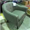 Image 2 : GREY  UPHOLSTERED ACCENT CHAIR